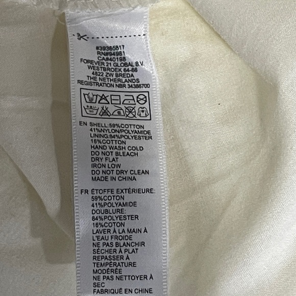 *NWT Forever 21+ Women's Ivory Strapless Lace Short Dress Size 1X - Picture 9 of 9